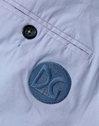 Dolce & Gabbana Light Blue Cotton Stretch Tapered Men Trouser Pants
