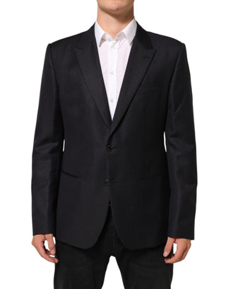 Dolce & Gabbana Black Wool 2 Buttons Suit Jacket Men Blazer