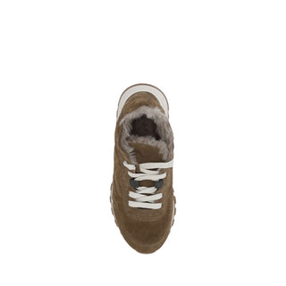 Brunello Cucinelli Brown Rubber Platform Sneakers