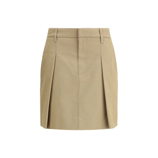 Brunello Cucinelli Beige Cotton Mini Skirt