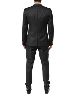Dolce & Gabbana Black MARTINI 2 Buttons Suit 3 Piece Suit