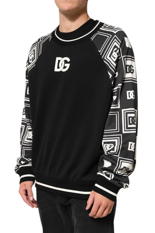 Dolce & Gabbana Black Magnificent DG Logo Sweatshirt Sweater
