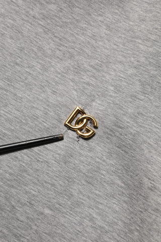 Dolce & Gabbana Gray Logo Cotton Hooded Sweatshirt Sweater