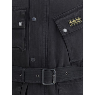 Barbour International Black Cotton Coat