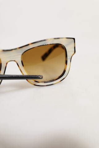 Dolce & Gabbana DG4379F White Tortoiseshell Gradient Acetate Shades Sunglasses