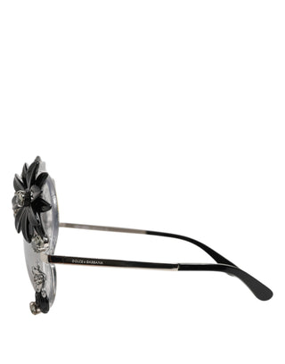 Dolce & Gabbana Transparent DG4292 Round Crystal Flowers Sunglasses