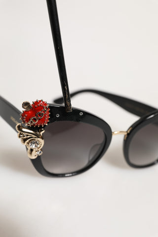 Dolce & Gabbana DG4319F Red Sacred Heart Crystal Butterfly Sunglasses