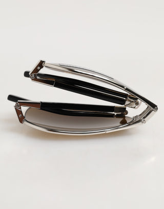 Dolce & Gabbana DG2106K Silver Frame Aviator Shades Eyewear Sunglasses