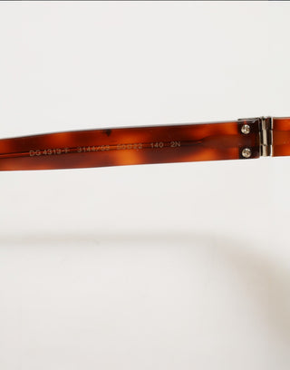 Dolce & Gabbana DG4313F Brown Tortoiseshell Pilot Frame Shades Sunglasses
