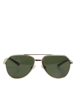 Dolce & Gabbana DG2125 Silver Frame Aviator Shades Eyewear Sunglasses