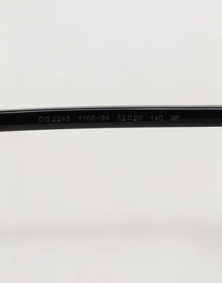 Dolce & Gabbana Matte Black Steel Frame Gray Lens Sunglasses