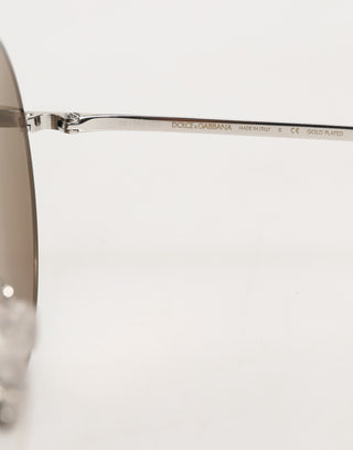 Dolce & Gabbana DG2215K Silver Metal Round Shades Eyewear Sunglasses