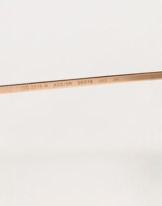 Dolce & Gabbana DG2215K Gold Metal Round Shades Eyewear Sunglasses