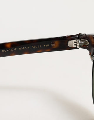 Dolce & Gabbana DG4317F Brown Tortoiseshell Pilot Frame Shades Sunglasses