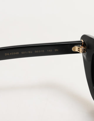 Dolce & Gabbana Black Re-Edition DNA Cat-Eye Frame Sunglasses