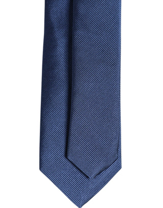 Dolce & Gabbana Men Blue Solid Silk Adjustable Necktie Accessory Tie