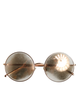 Dolce & Gabbana Rose Gold Plated Round Lenses Shades Eyewear Sunglasses