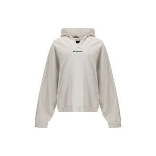 Balenciaga White Cotton Sweatshirt