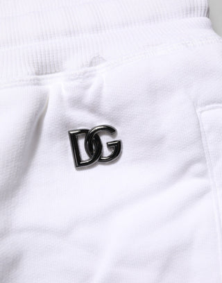 Dolce & Gabbana White Distressed Cotton Men Bermuda Shorts