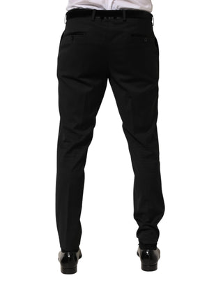 Dolce & Gabbana Black Wool Formal Dress Men Trouser Pants