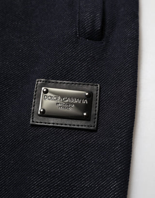 Dolce & Gabbana Black Cotton Blend Drawstring Jogger Jogger Pants