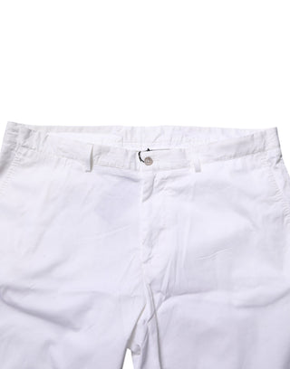 Dolce & Gabbana White Cotton Stretch Men Bermuda Pants