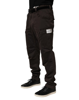 Dolce & Gabbana Brown Re- Edition Cotton Men Cargo Pants