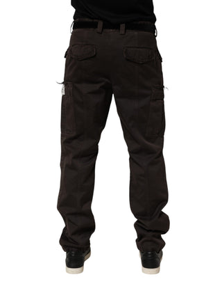 Dolce & Gabbana Brown Re- Edition Cotton Men Cargo Pants
