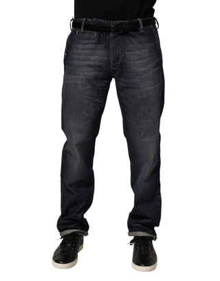 Brian Dales Dark Blue Washed Skinny Men Denim Trouser Jeans