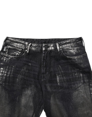 Emporio Armani Black Washed Slim Fit Men Denim Trouser Jeans