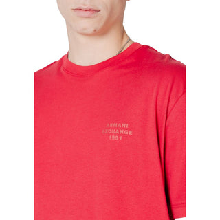 Armani Exchange Red Cotton T-Shirt