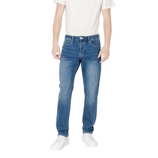 Armani Exchange Blue Cotton Skinny Jeans