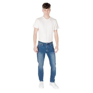 Armani Exchange Blue Cotton Skinny Jeans