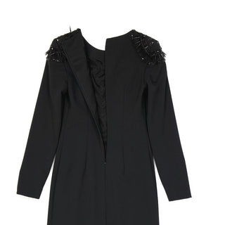 Alberta Ferretti Black Elastane Cocktail Dress