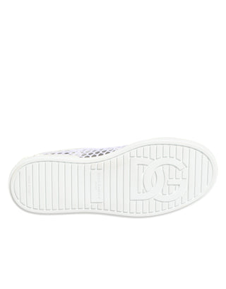 Dolce & Gabbana White Mesh Inserts Low Top Sneakers Shoes