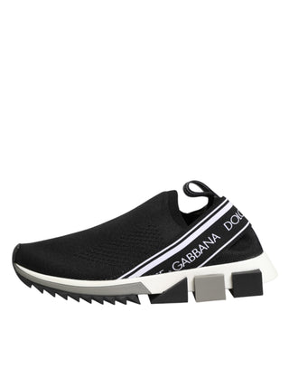 Dolce & Gabbana Black Slip On Sorrento Low Top Sneakers Shoes