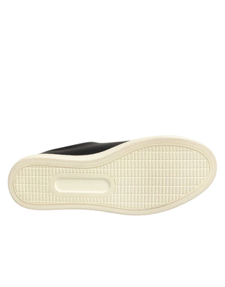 Dolce & Gabbana Black Leather Sacred Heart Sneakers Shoes