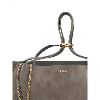 Chloé Gray Calf Leather Bos Taurus Shoulder Bag