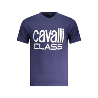 Cavalli Class Blue Cotton T-Shirt