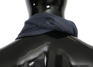 Dolce & Gabbana Modal Navy Blue Neck Wrap Men Shawl Scarf