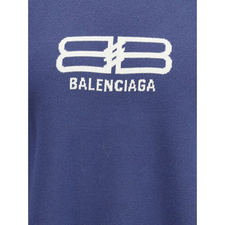 Balenciaga Blue Wool Sweatshirt