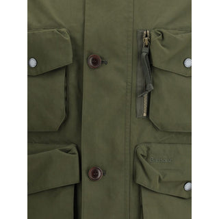 Barbour Green Polyester Shell Jacket