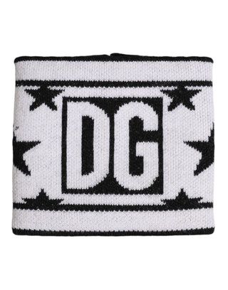 Dolce & Gabbana White Black Wool Logo #DGMILLENNIALS Wristband