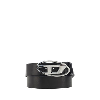 Diesel Black Calf Leather Bos Taurus Regular Belt