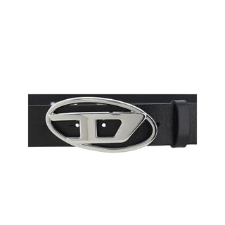 Diesel Black Calf Leather Bos Taurus Regular Belt