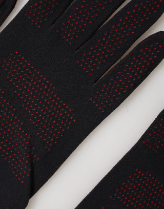 Dolce & Gabbana Black DG Logo Cotton Hands Mitten Men Gloves