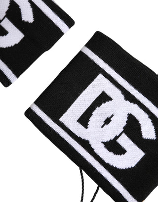 Dolce & Gabbana Black White DG Logo Cotton 1 Pair One Wristband