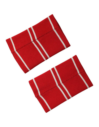Dolce & Gabbana Red White DG Logo Cotton 1 Pair One SIze Wristband