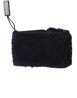 Dolce & Gabbana Black Wool Knitted Sweatbands Men Wristband