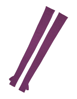 Dolce & Gabbana Purple Wool Fingerless Elbow Length Women One Size Gloves